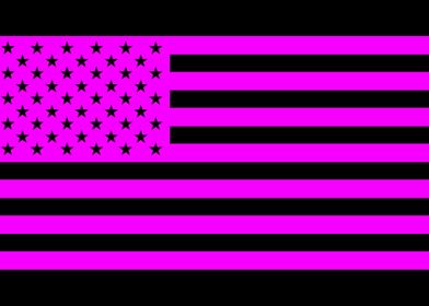 Glowing Fuchsia USA Flag