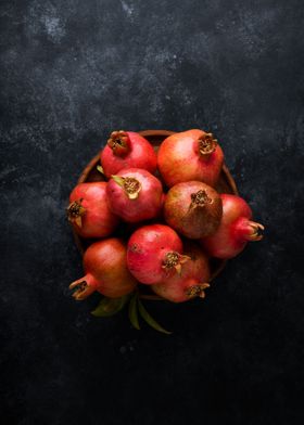 Red pomegranates