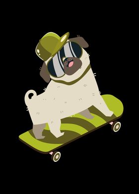 Pug Skateboard