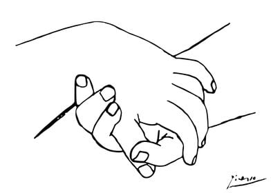 Pablo Picasso Hands Sketch