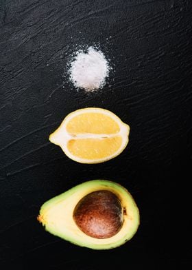 Avocado lemon salt