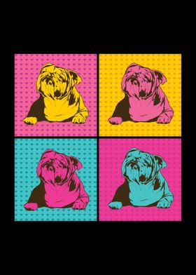 English Bulldog Pop Art