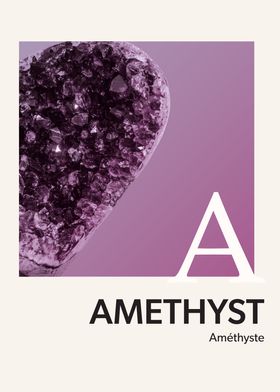 Color Alphabet Amethyst A