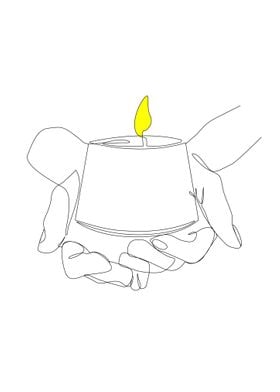 Candle Hand Holding