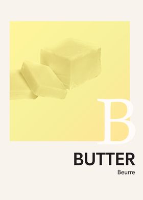 Color Alphabet Butter B