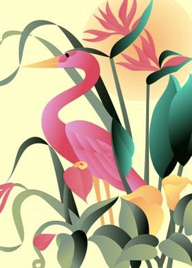 Abstract Flamingo