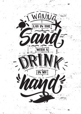 Sandy beaches Quote Art