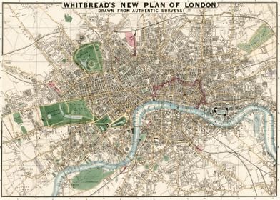 London vintage map