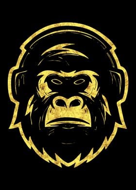 Gorilla with Headphones