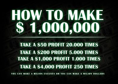 How Make 1M Dollar' Poster Nice Pictures Displate