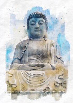 Gautama Buddha Watercolor