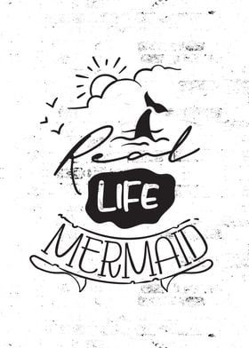 Mermaid Life Quote Design