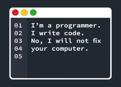 I am a programmer