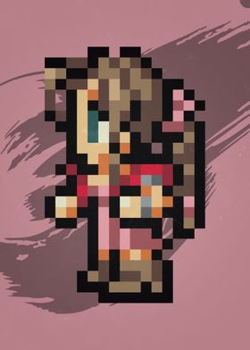 FF VII Aerith Pixel Sprite