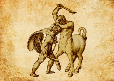 Hercules fighting centaur