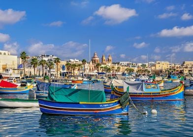 Marsaxlokk Boats In Malta
