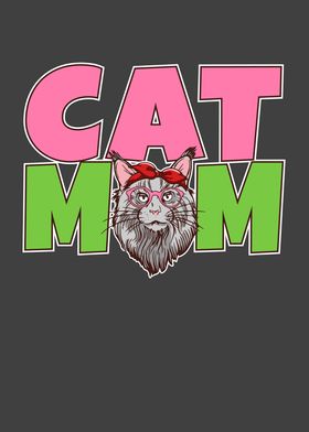 Funny Cat Mom For Cat