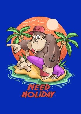 gorilla happy summertime