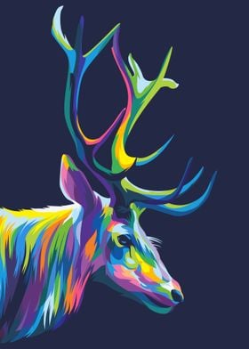 Deer  colorful