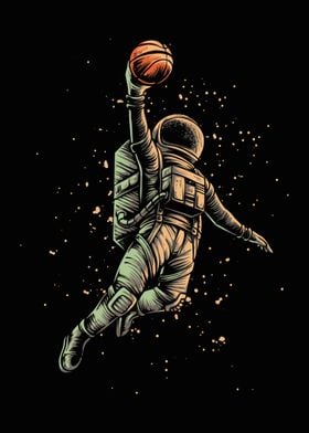 Basketball shot astronaut