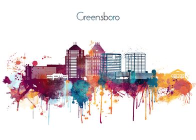 Greensboro NC Skyline