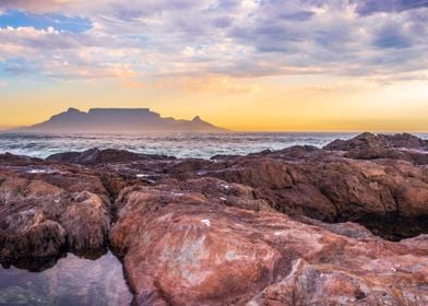 Table Mountain at sunset