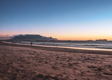 Table Mountain at sunset