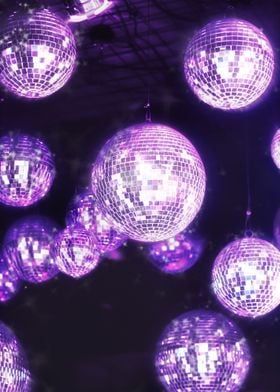 Purple Disco Balls