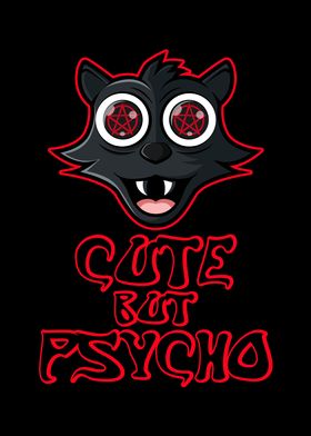 Cute Psycho Black Kitten