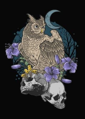 Owl bird floral