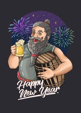 Beard oldman new year