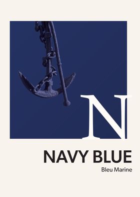 Color Alphabet Navy Blue