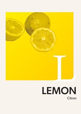Color Alphabet Lemon L