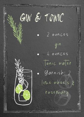 GIN AND TONIC Cocktail