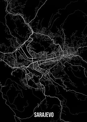 Sarajevo dark map