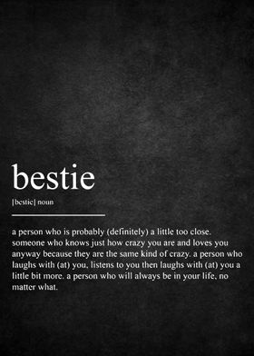 1 Bestie Definition Print