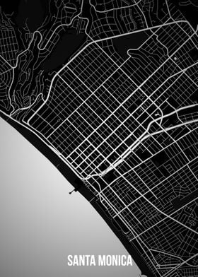 Santa Monica dark map