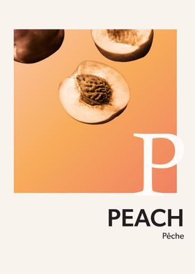 Color Alphabet Peach P