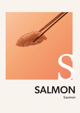 Color Alphabet Salmon S