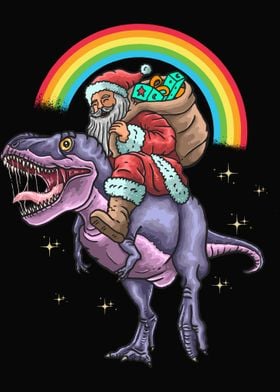 Santa claus ride dinosaur