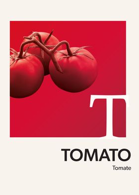 Color Alphabet Tomato T