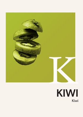 Color Alphabet Kiwi K