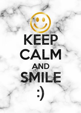 keep calm and smile