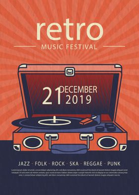 Retro music poster