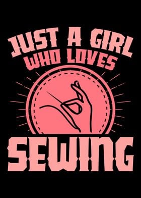 A girl who loves sewing