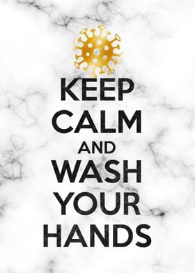 keep calm wash hands