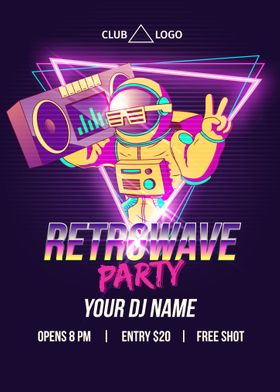 Retrowave music party