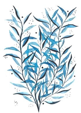 Elegant plant with blue an