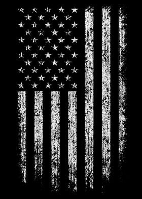 US Black and White Flag