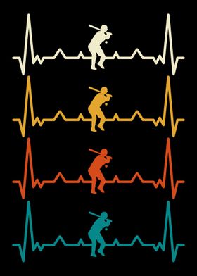 Baseball EKG Heartbeat